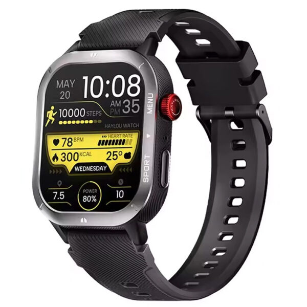 ساعت هوشمند 50 میلیمتری هایلو مدل IRON Neo با بند سیلیکونی