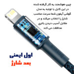 کابل تبدیل USB-C به لایتنینگ باسئوس مدل High Density 20W طول ۲ متر