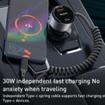 شارژر فندکی 60 وات یسیدو مدل Y56 به همراه کابل تبدیل USB-C